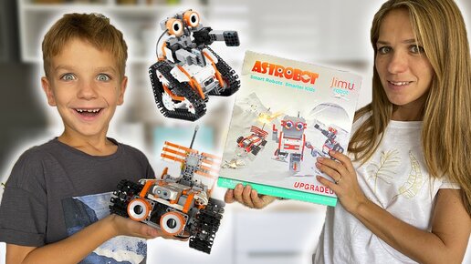 Mark got tired of toys and cars and he assembled a new robot Jimu AstroBot