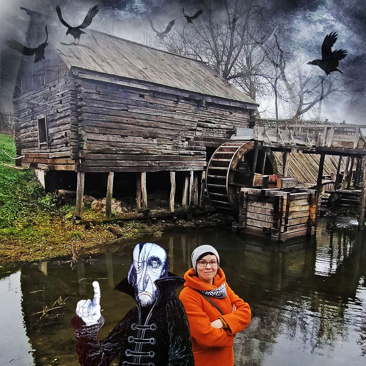 Мельница и я реальная, всё остальное нарисовалось, как только мы туда приехали...