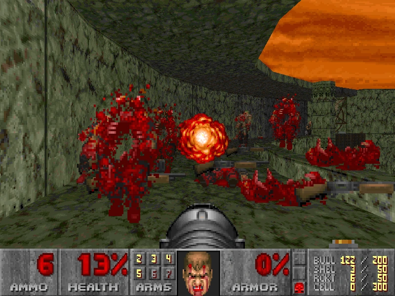 Старую компьютерную версию. Компьютерные игры 90-х Doom. Дум игра 1993.