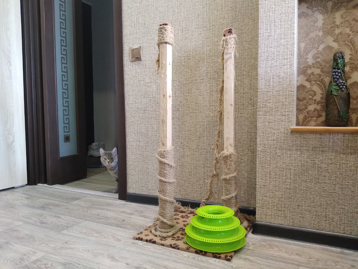 Когтеточка ручной работы после 2х лет использования