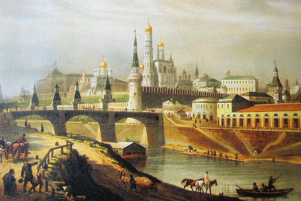 Москва. Вид Московского кремля 19 века