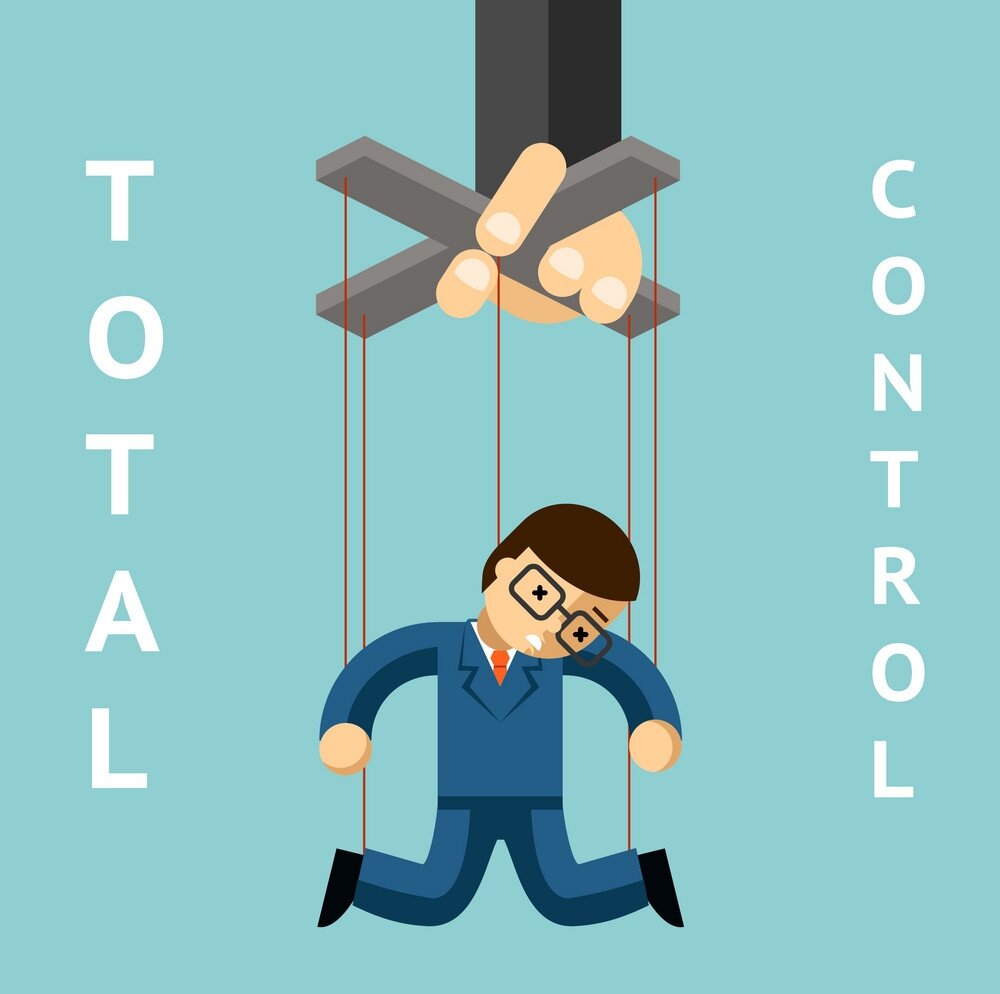 Источник: https://www.vectorstock.com/royalty-free-vector/total-control-businessman-puppet-vector-5173258