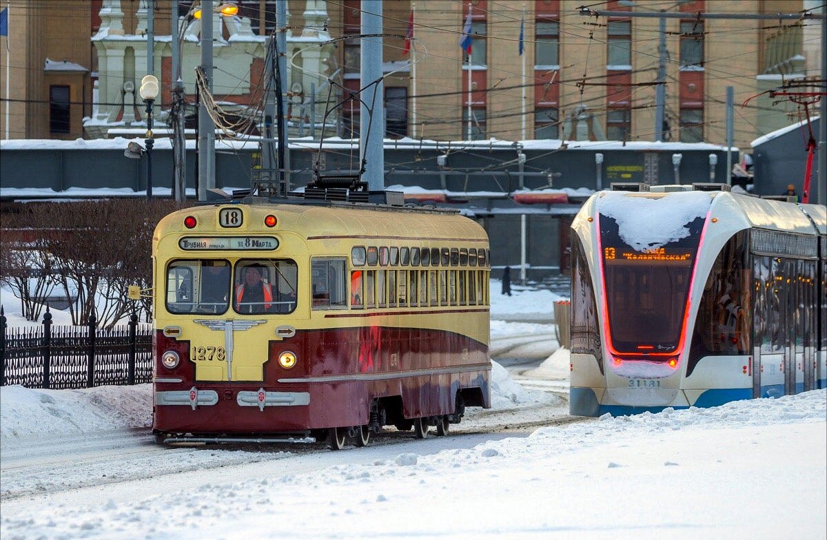 Самые редкие трамваи в MSK & SPB | Москва и Петербург | Дзен