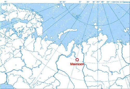 Мангазейский морской ход карта