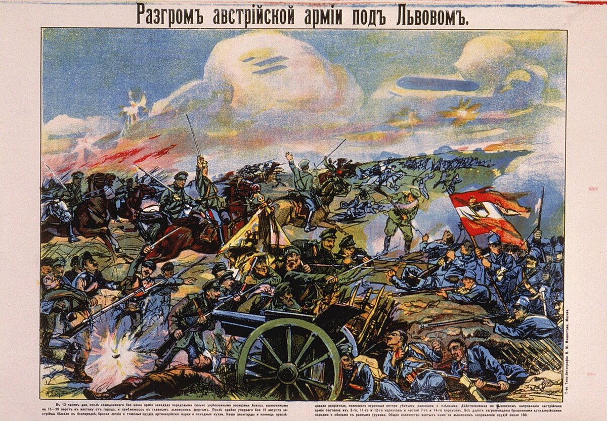 Разгром австрийской армии под Львовом. Лубок, 1914-1915 гг. // gwar.mil.ru