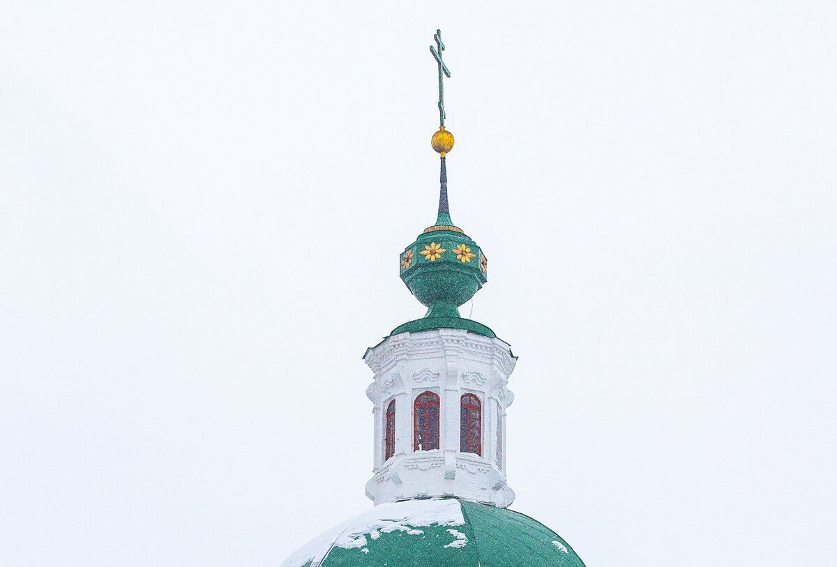 Купол Троицкой церкви "с подсолнухами". Зарайск, Московская область. Фото автора статьи  
