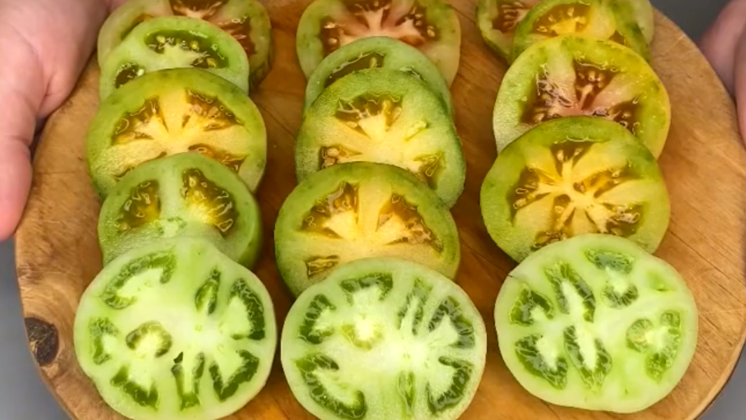 Зелёные помидоры по-корейски на зиму