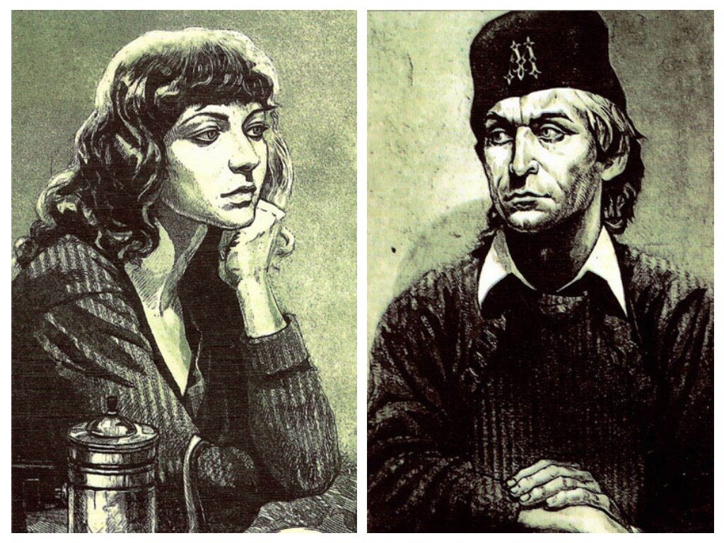 Маргарита и Мастер, офорты Виктора Ефименко к «Мастеру и Маргарите» 
Источник: http://m-bulgakov.ru/illjustracii/oforty-viktora-efimenko-k-masteru-i-margarite