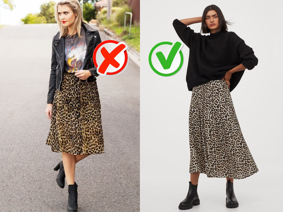 С чем носить леопардовые платья, чтобы это было не вульгарно?