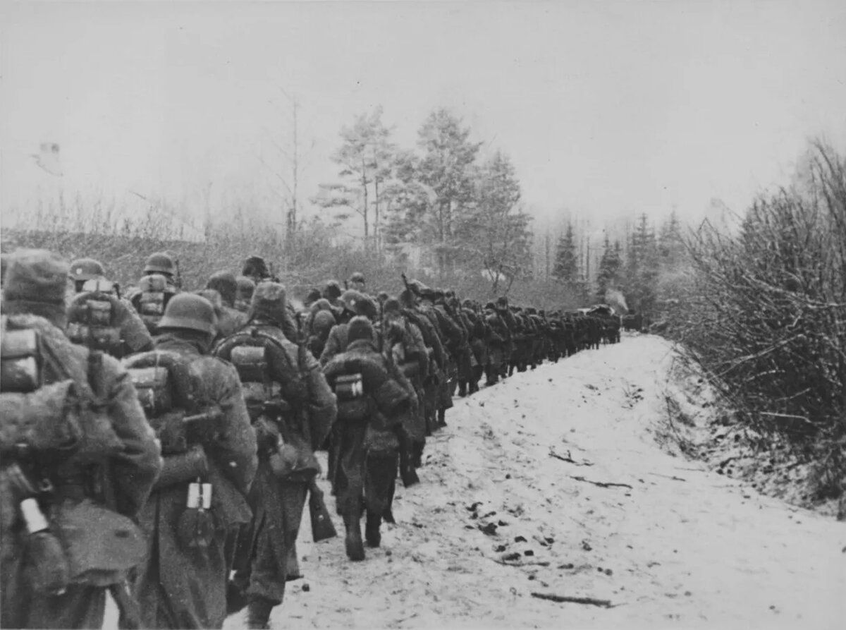 Солдаты вермахта под Москвой 1941