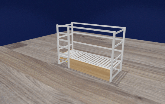 Gif анимация: Вариант 1. Ламели снизу.