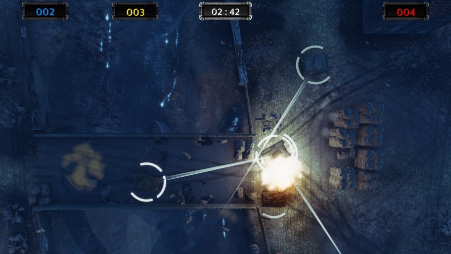 У каждого доступного режима есть три уровня сложности – Arcade (танки и статус брони подсвечены цветами команд), Tactical (все танки подсвечены белым) и Hardcore (никакой подсветки, доставайте очки и лупы).
