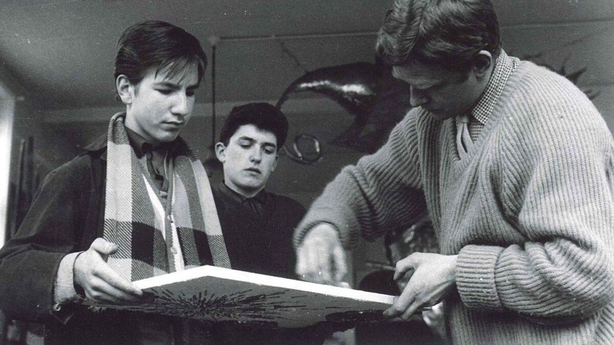 Архивное фото Рикмана во время обучения в Колледже искусств