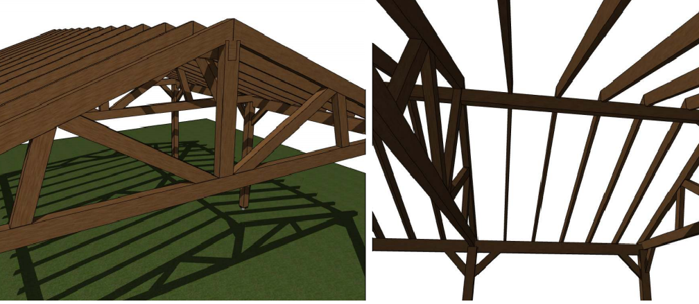 Каркасные элементы кровли №2, назад <