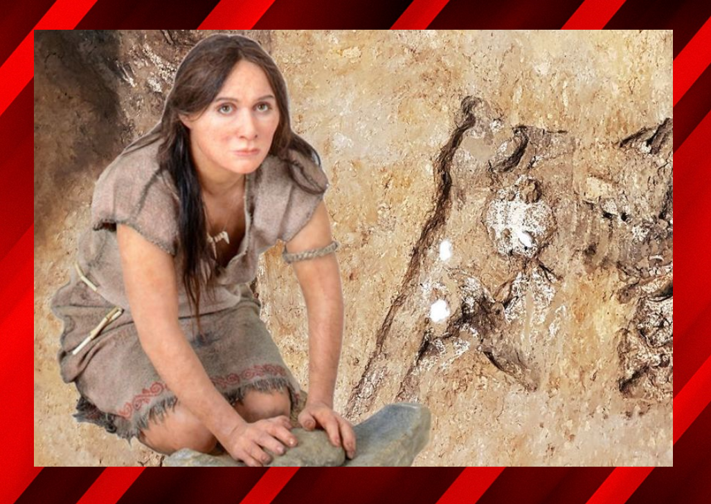 Реконструкция по женским останкам эпохи неолита. Иллюстрация из архива Яндекса