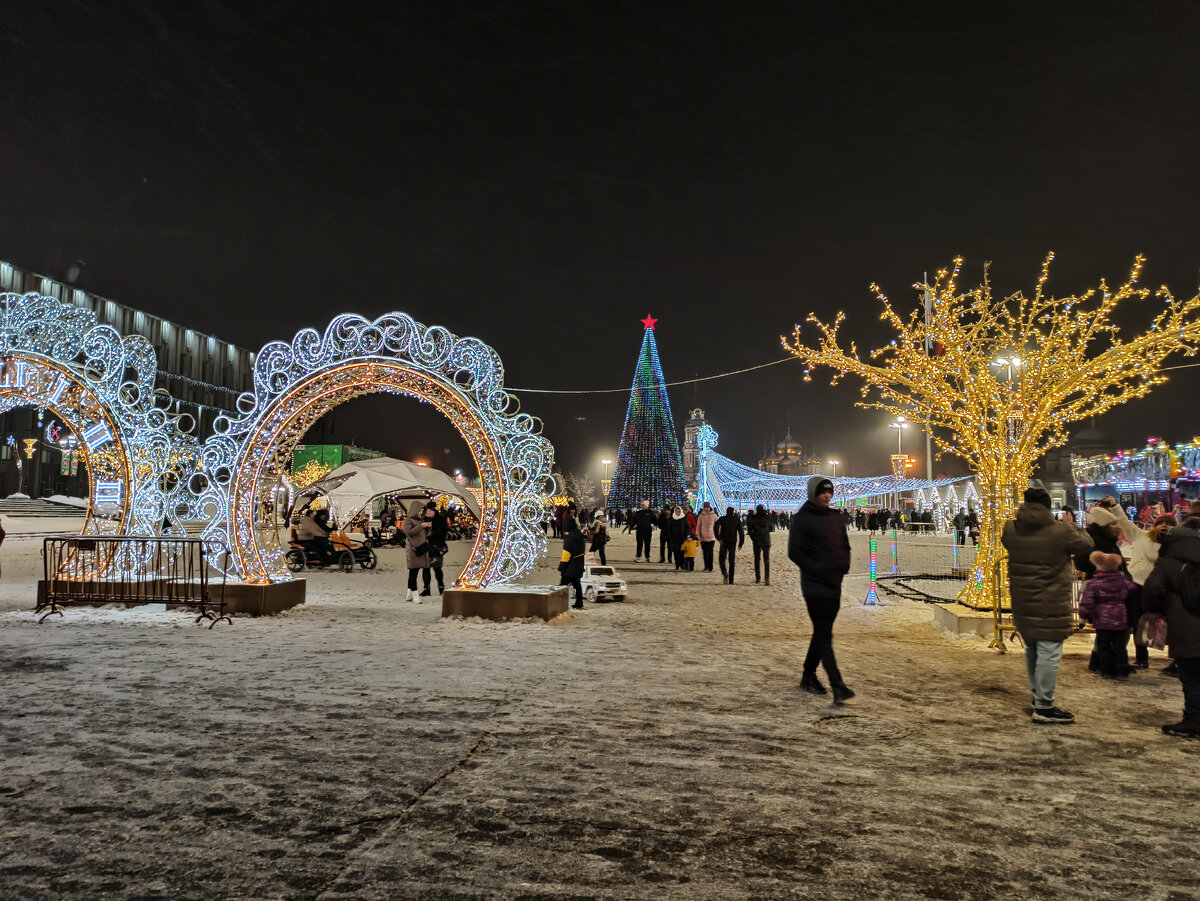 Фото автора. Новогодняя площадь Ленина в Туле