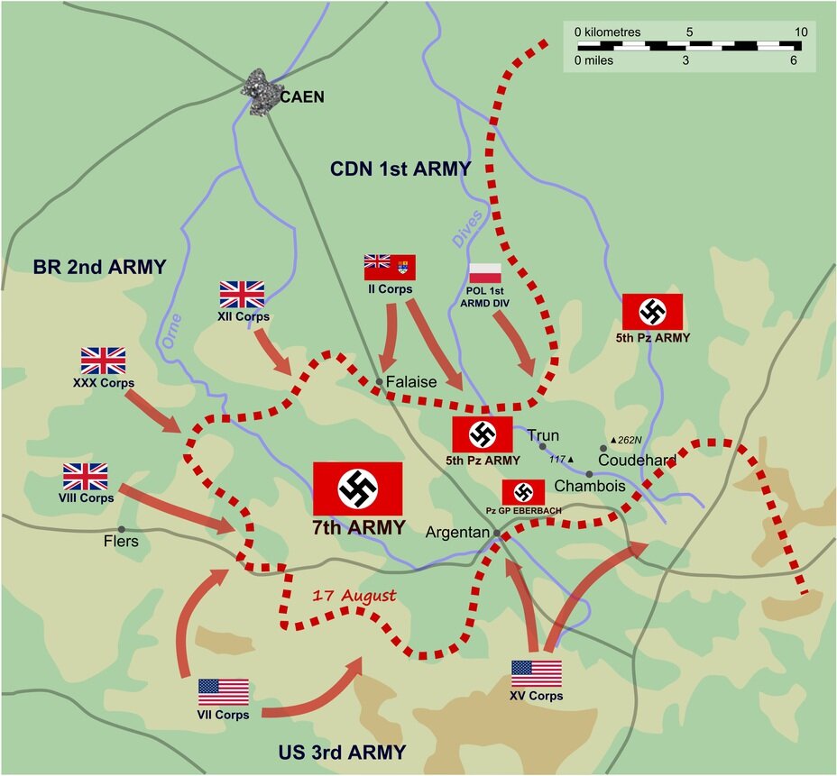 Фалезский «мешок», 17 августа 1944 года
Источник – wikimedia.org