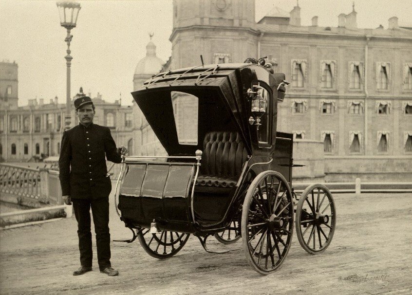 Электромобиль открытого типа, 1900 год