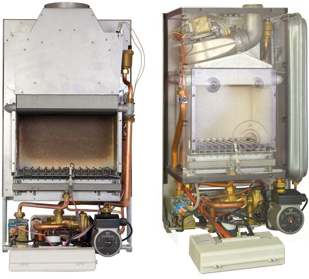 С открытой камерой сгорания и закрытой