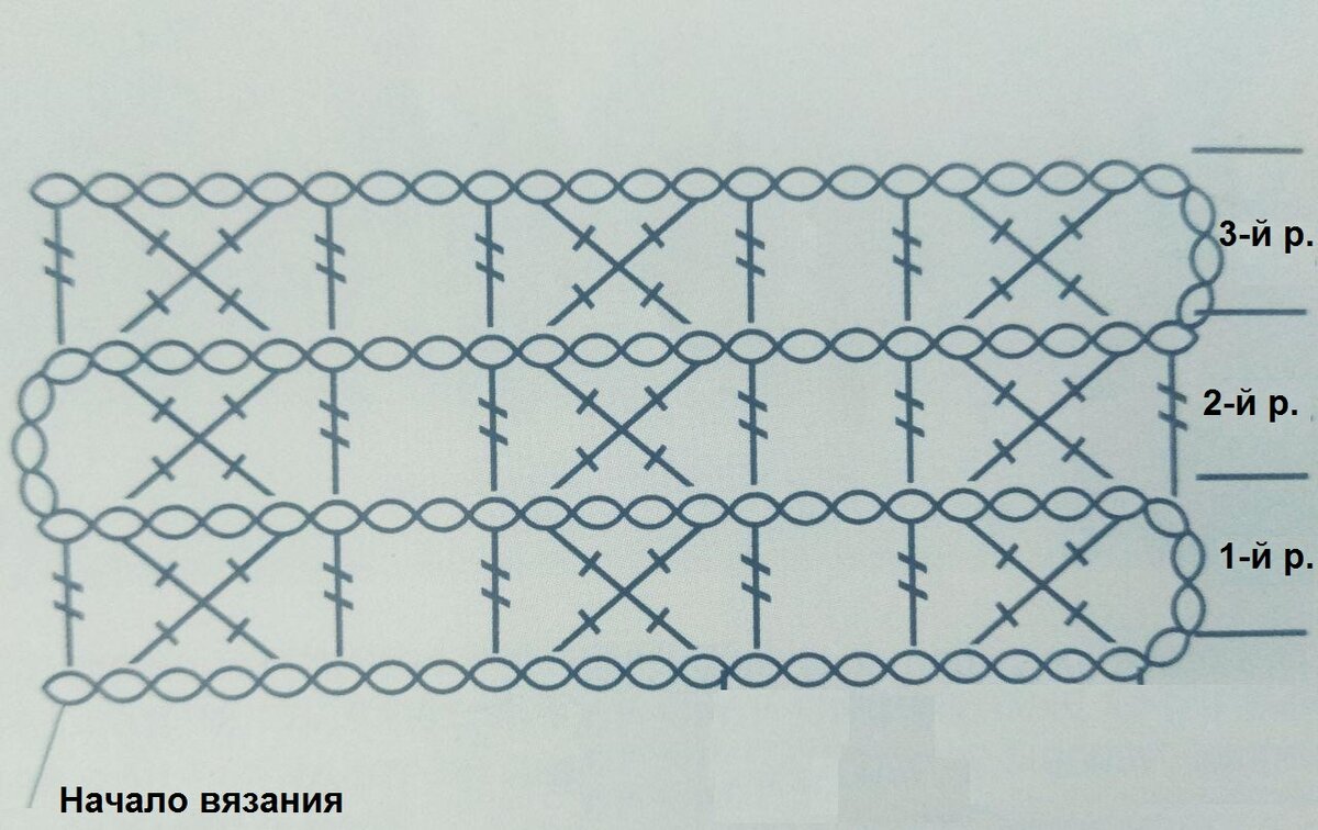 Связать крестик крючком схема