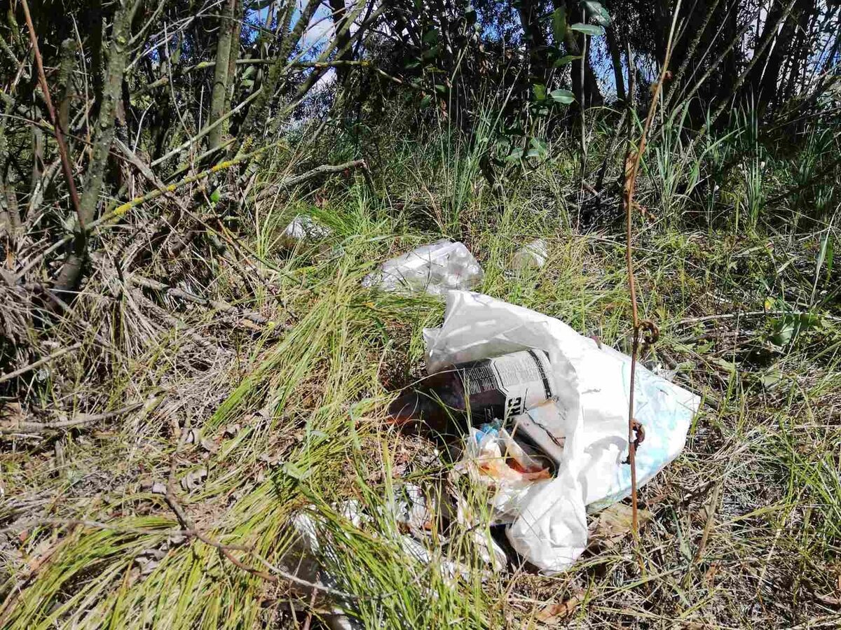 Не хватило сил даже пакет с мусором забрать.