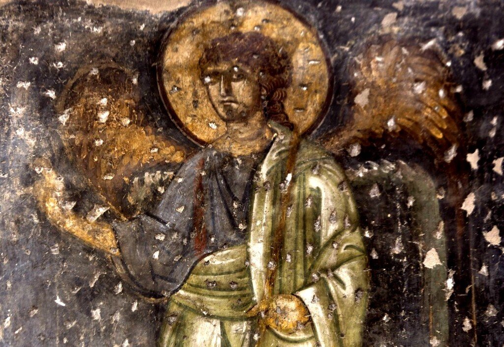 Византийская фреска. Что чувствуете? Если больно глядеть на человеческое - это всегда начало пути к Богу. Боль, пустота, беспомощность рождают важный шаг, когда хочется оттолкнуться от мира, и шагнуть вперед - вопреки всему. И мы знаем - куда, потому что у нас есть ориентир любви. 