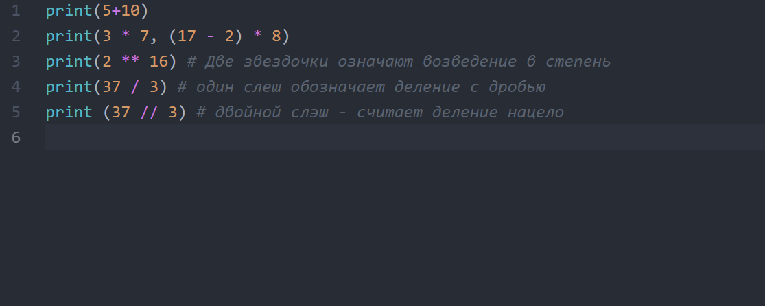 Функция print().