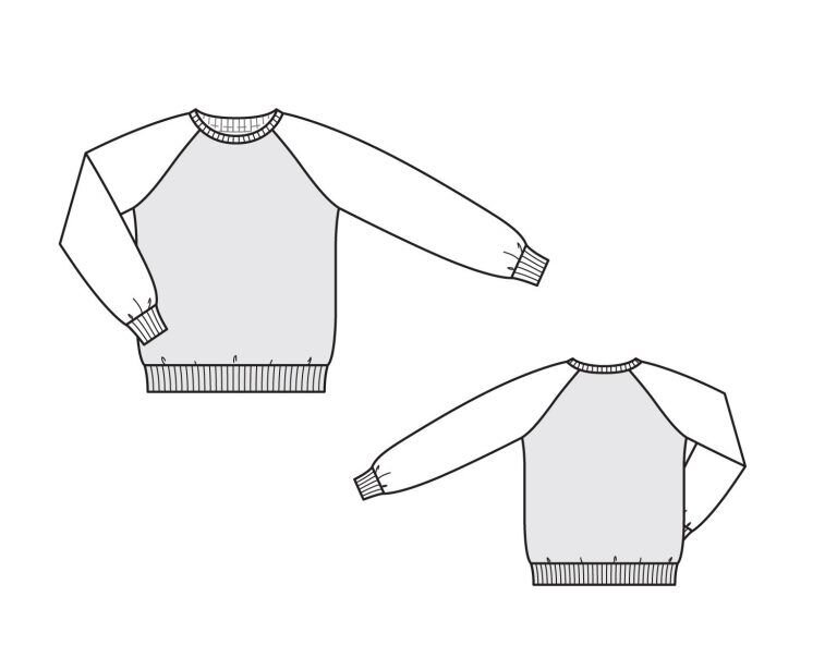 Свитшот с рукавом реглан