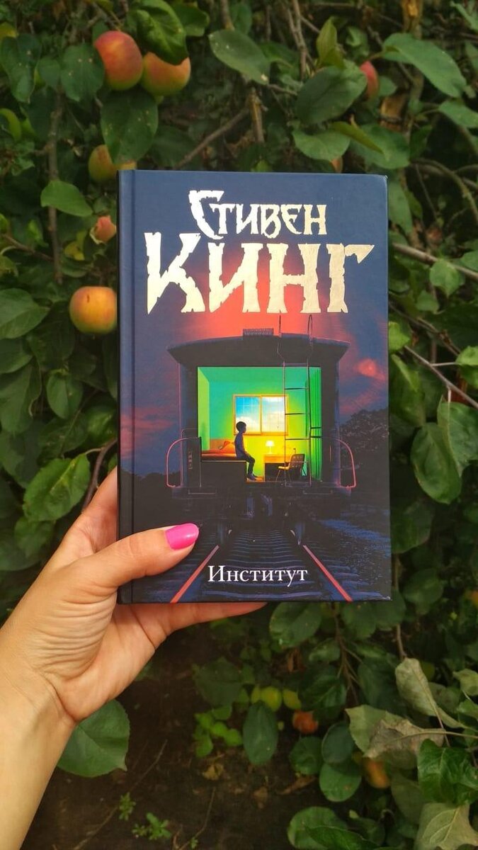 Фото автора. Обложка книги Стивена кинга "Институт" в России.