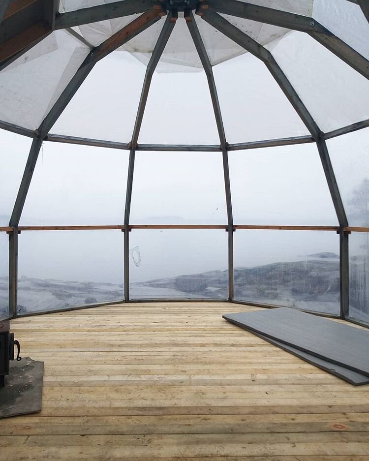 Вид из куполатки.  Фото из официального аккаунта Ladoga.land 