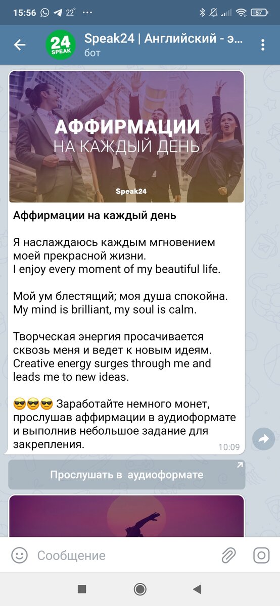 Скрин из программы speak 24