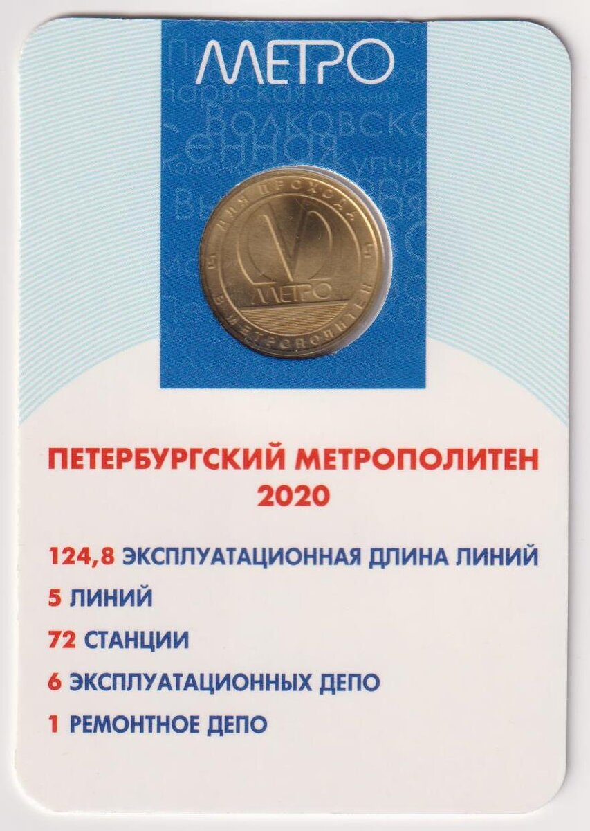 Ленинградскому-Петербургскому метрополитену 65 лет. Выпущены очередные  юбилейные жетоны и «Подорожник» | Сундук коллекционера-пенсионера | Дзен