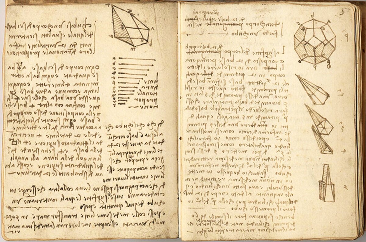 Леонардо да Винчи писал в зеркальном отражении