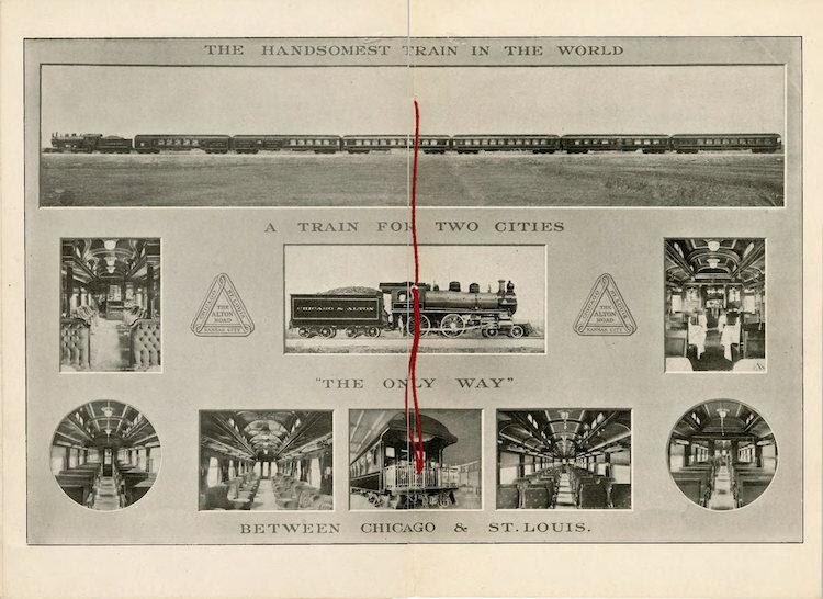 Chicago & Alton Railway нескромно назвали свой поезд самым красивым в мире — The handsomest train in the world.