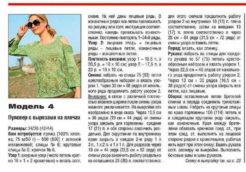 Галина вязание спицами схемы и описание Ажурные модели спицами для прохладных дней Магия Вязания / Knitting Magic Дзен