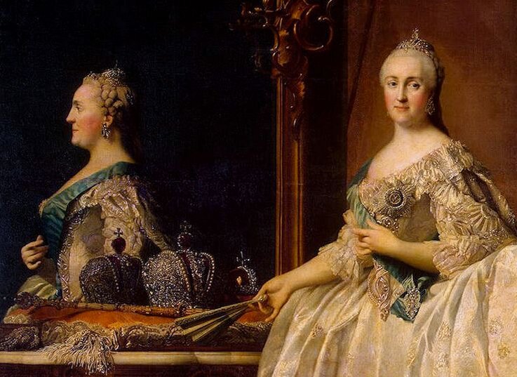 Екатерина II. https://zeir.ru/wp-content/uploads/556f1bbcb53f83a4abdde111fa275040-catherine-the-great-catherine-ohara-min.jpg