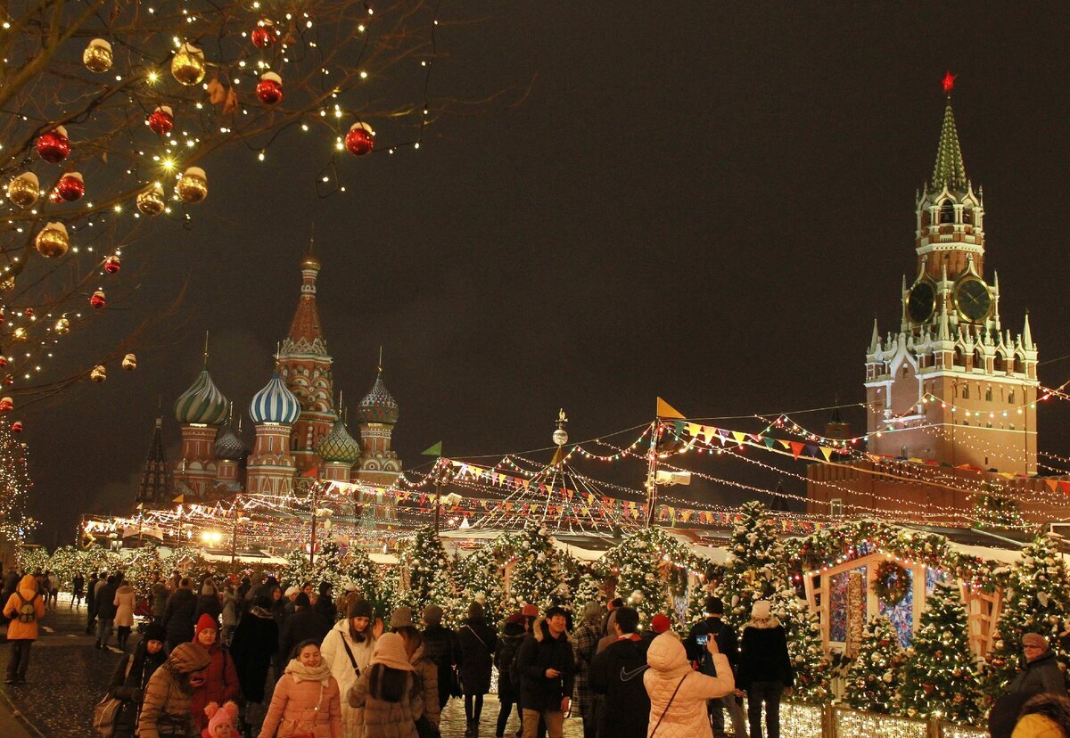 москва красная площадь новый год