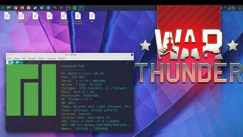 War Thunder на Manjaro linux - i5 4430 + amd rx550 4gb - как идёт игра