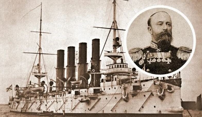 Крейсер «Варяг», капитан крейсера Всеволод Руднев (иллюстрация из открытых источников)