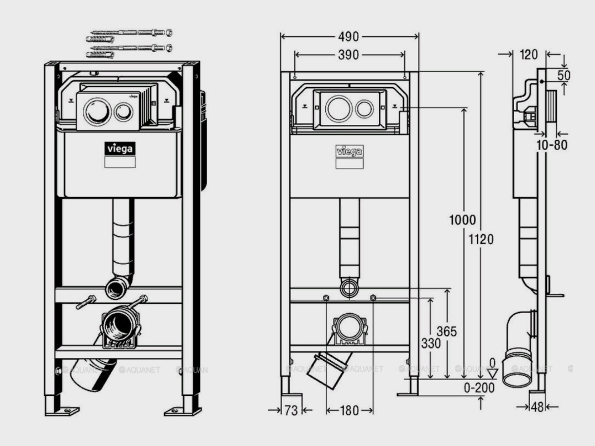 Схема установки инсталляции
