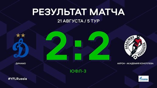 ЮФЛ-3. Динамо - Акрон-Академия Коноплева. 5-й тур. Обзор