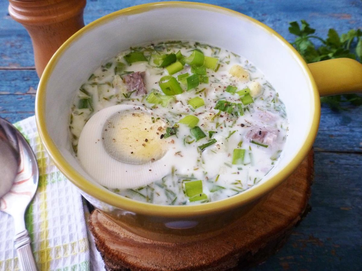 Окрошка с крабом. Окрошка с редькой. еда в москве. вкусномир.