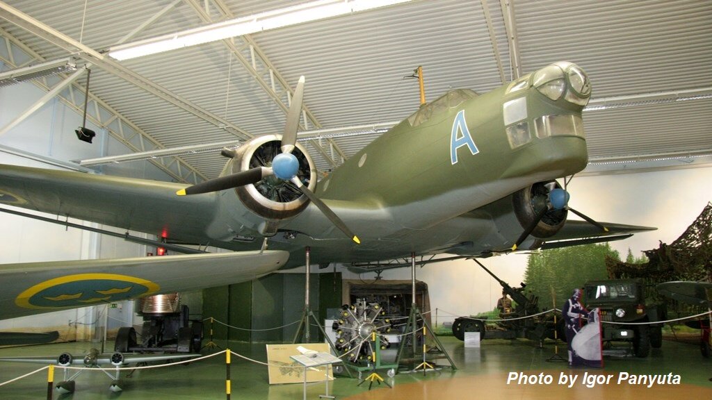 Бомбардировщик Junkers Ju86K  (B 3) в авиационном музее в Швеции «Flygvapenmuseum»