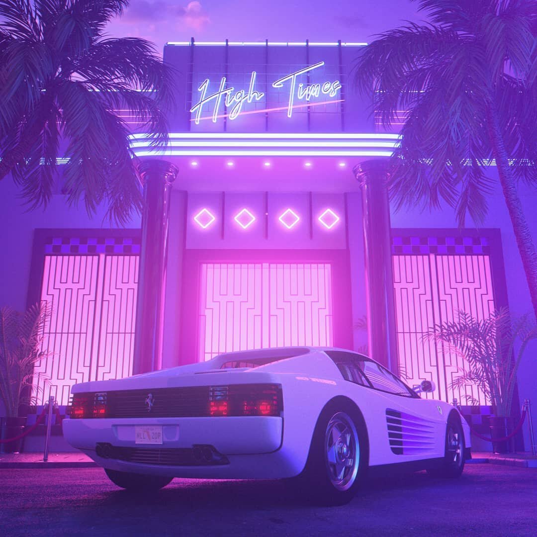 Lamborghini Countach Synthwave