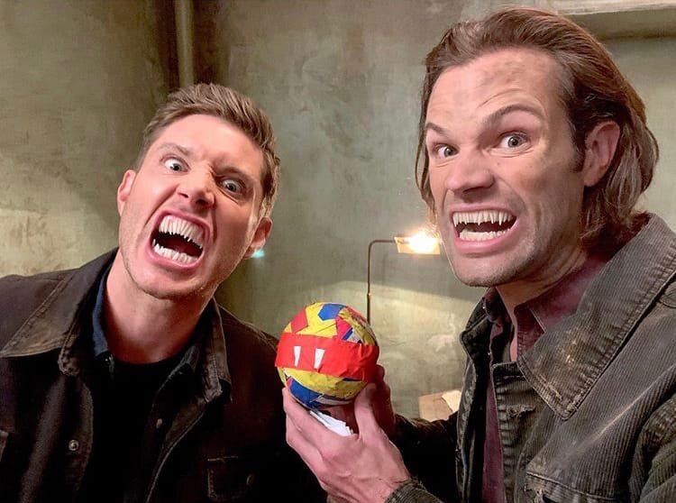 Кадр со съемок пятнадцатого сезона сверхъестественного.