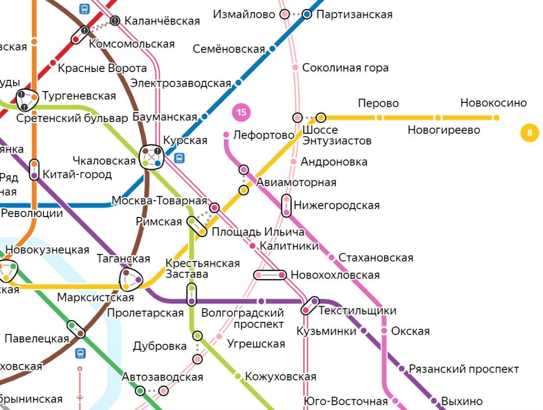 Станция метро электрозаводская москва на схеме метро