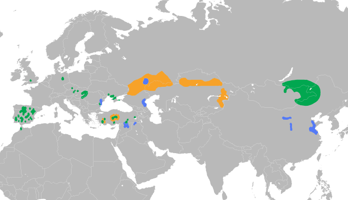 Карта обитания дроф