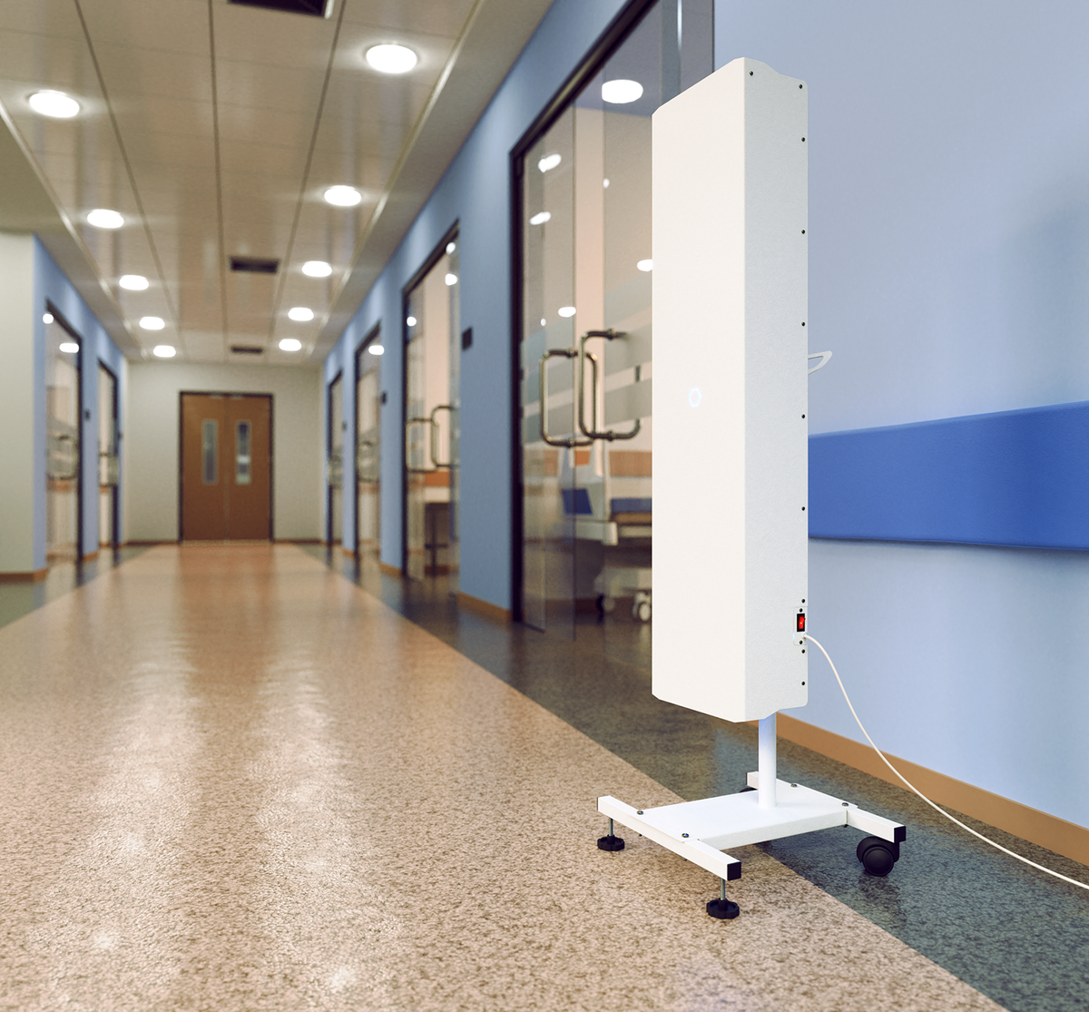 Рециркулятор в коридоре офиса