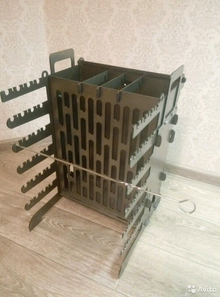 Вторая версия мангала в рабочем состоянии для использования в режиме печки 