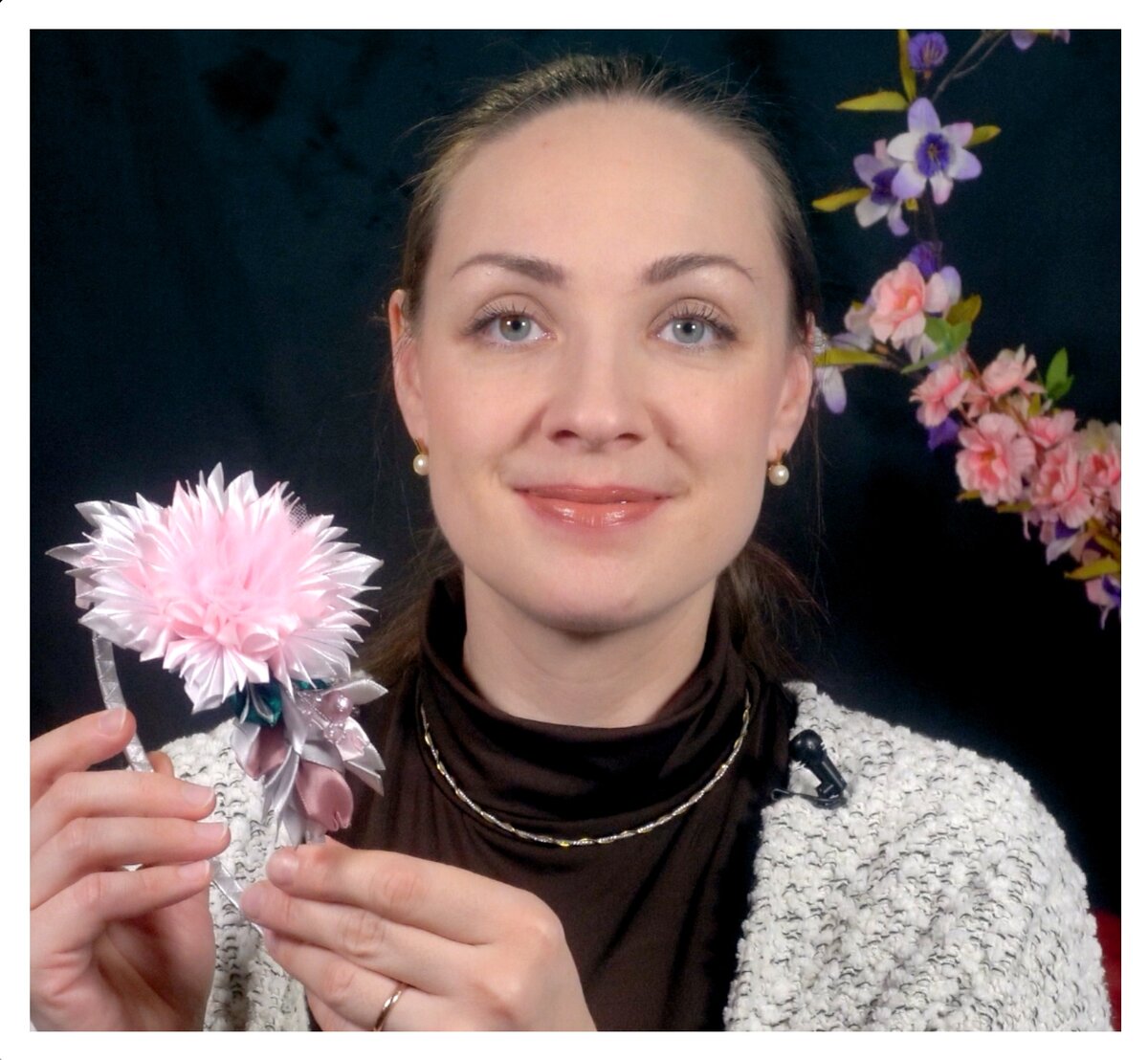 Ксения Назарова, канзаши, ободок Нежность своими руками